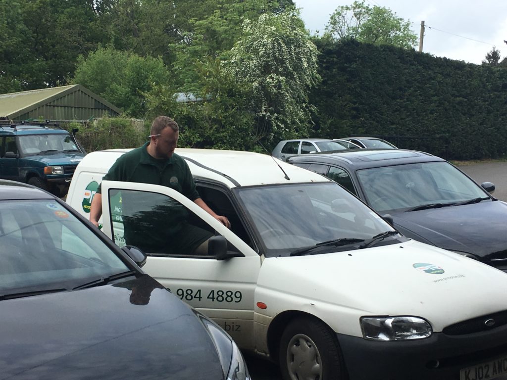 Electric vehicle job card, diagnostic questionnaire, own van MOT and